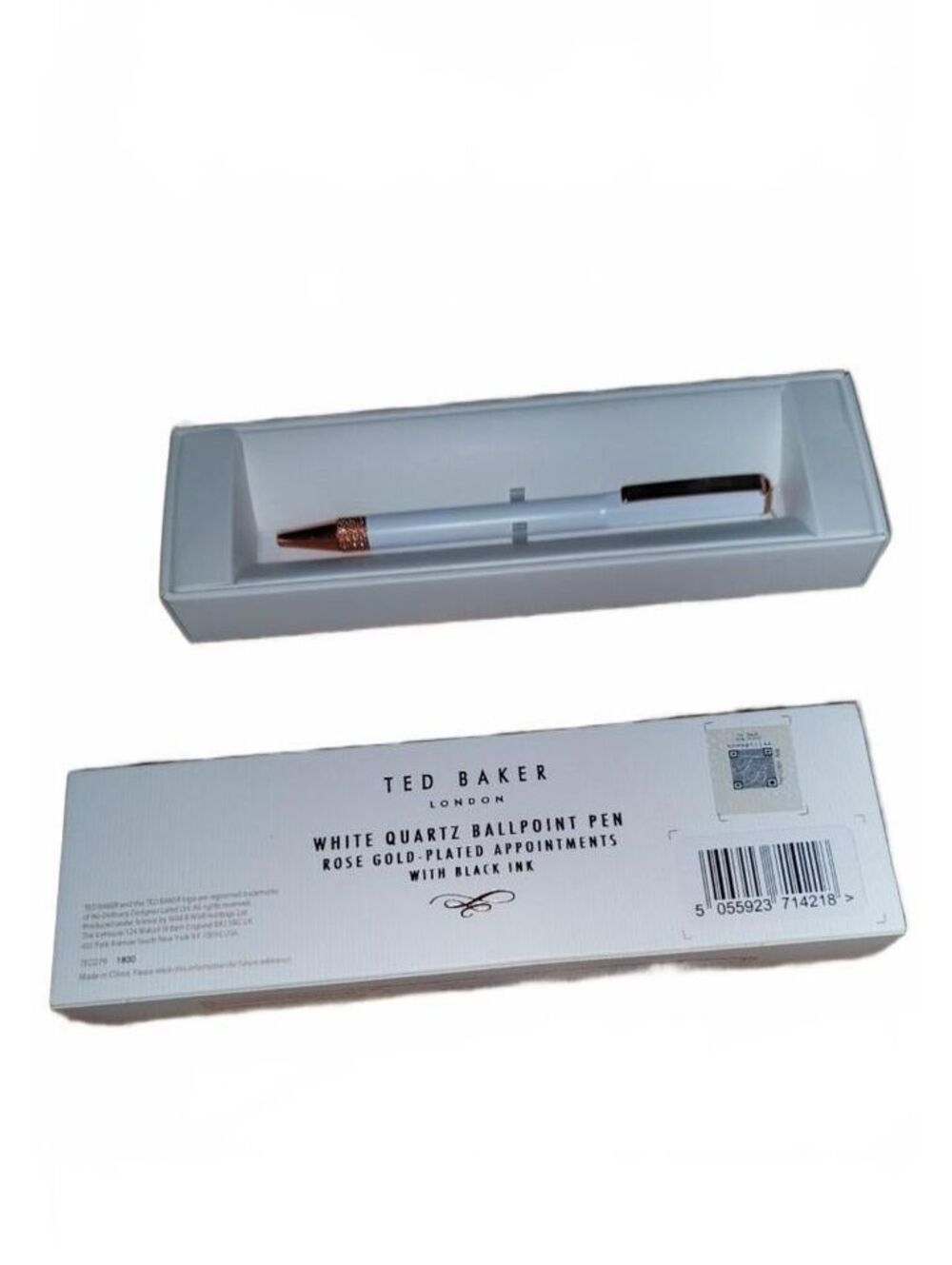 Ted Baker London Glacier Proportions White Quartz Ballpoint Pen